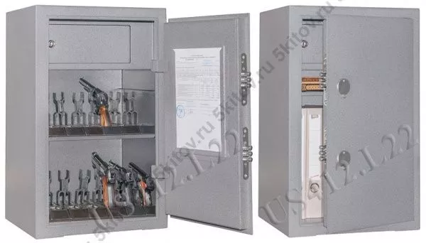 Универсальный сейф для документов, пистолетов, боеприпасов GunSafe US4 12.L22 (серый) в Москве купить в интернет магазине - 5 Китов