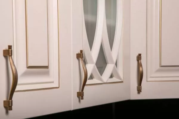 Кухня Аделина угловая 1,65х2,3м беж золото в Москве купить в интернет магазине - 5 Китов