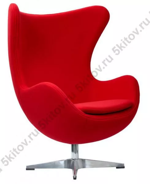 Кресло EGG CHAIR красный кашемир в Москве купить в интернет магазине - 5 Китов