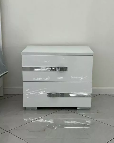 Комплект спальни Венеция DST (кровать 1,6, тумба прикроватная 2 шт, комод с зеркалом, шкаф 4 дверный) белый глянец в Москве купить в интернет магазине - 5 Китов