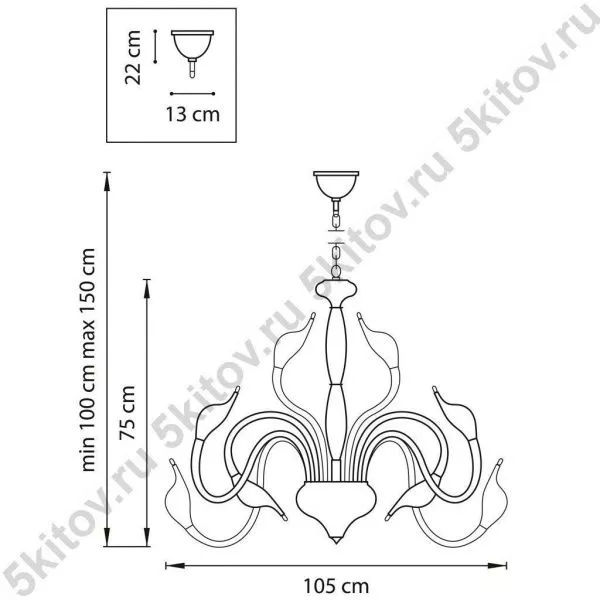 Люстра Cigno collo 751242 в Москве купить в интернет магазине - 5 Китов