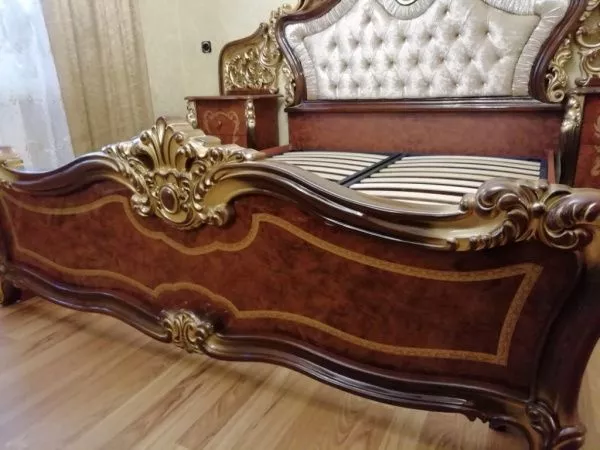 Комплект спальни Джоконда Диа, орех глянец (кровать 1,6м или 1,8м, 2тумбы, комод, шкаф 4двери) в Москве купить в интернет магазине - 5 Китов