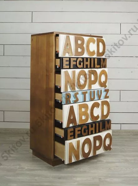 Комод Альфабето Бирч (Alphabeto Birch), 4 ящика в Москве купить в интернет магазине - 5 Китов