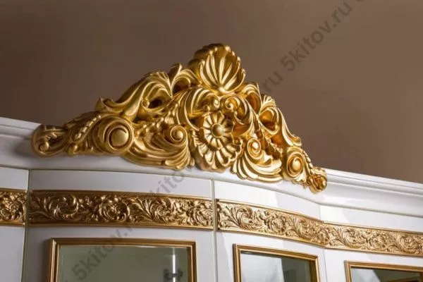 Сервант четырехдверный Маркиза СК, белый в Москве купить в интернет магазине - 5 Китов