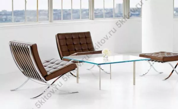 Кресло BARCELONA CHAIR коньячный в Москве купить в интернет магазине - 5 Китов