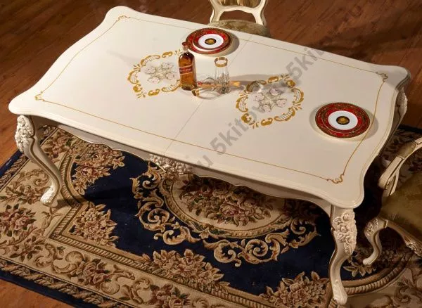 Стол обеденный 2-2,4м раскладной Магдалена, слоновая кость в Москве купить в интернет магазине - 5 Китов
