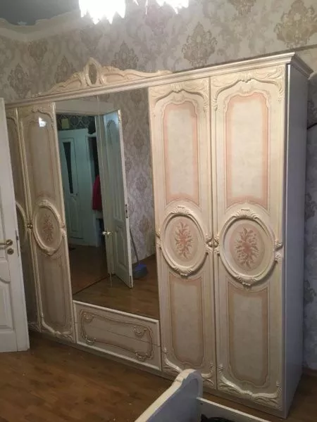 Шкаф шестидверный Роза, беж глянец в Москве купить в интернет магазине - 5 Китов