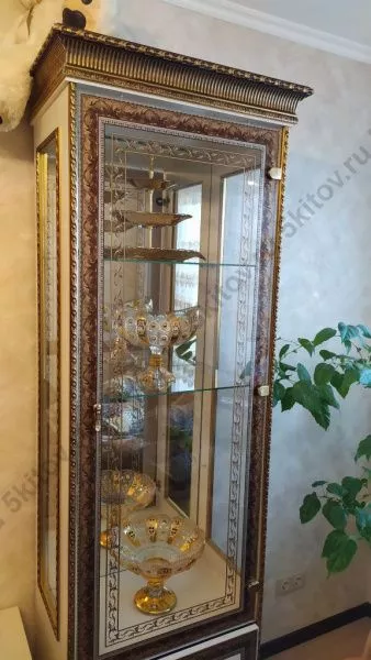 Комплект гостиной Палермо (витрина левая/правая, тумба тв), беж в Москве купить в интернет магазине - 5 Китов