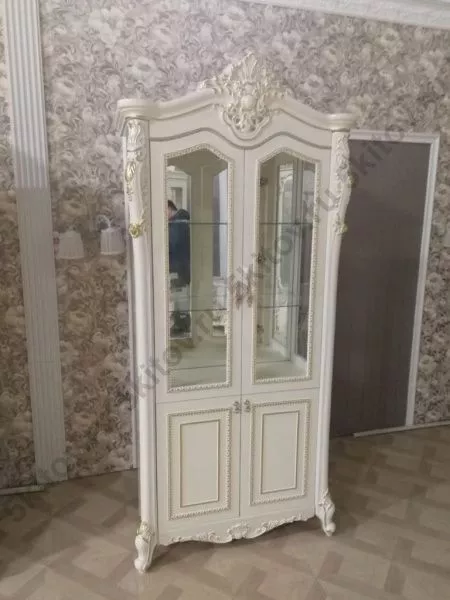 Комплект гостиной Джоконда АРД, крем (витрина однодверная, витрина двухдверная, тумба тв) в Москве купить в интернет магазине - 5 Китов