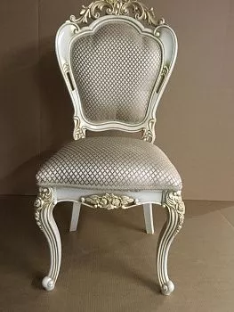 Стул мягкий с короной Роза - Талия, беж глянец