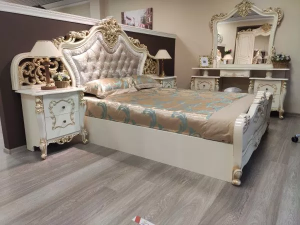Кровать 1,8м Джоконда Диа, крем глянец в Москве купить в интернет магазине - 5 Китов