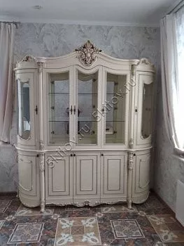 Сервант 5-ти дверный Джоконда, крем глянец Эра в Москве купить в интернет магазине - 5 Китов