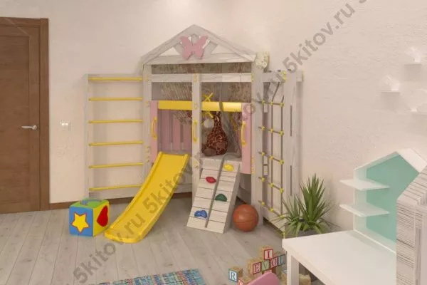 Кровать-игровой комплекс угловой Савушка Baby 9 в Москве купить в интернет магазине - 5 Китов