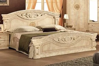 Кровать 1,6м Рома беж глянец