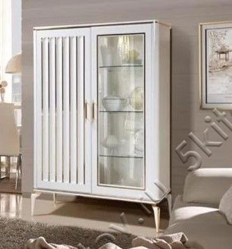 Витрина 2-х дверная Стамбул 5 белая в Москве купить в интернет магазине - 5 Китов