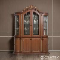 Витрина Динара 1,8 СК (4 двери),орех в Москве купить в интернет магазине - 5 Китов
