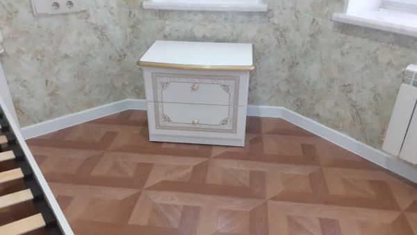 Тумба прикроватная Грация белая с золотом в Москве купить в интернет магазине - 5 Китов