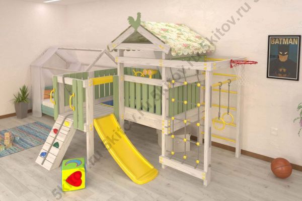 Кровать-игровой комплекс Савушка Baby 7 в Москве купить в интернет магазине - 5 Китов