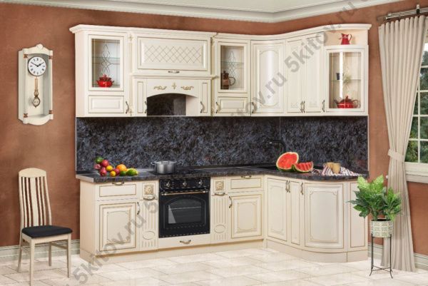 Угловая кухня Прага 1,6м СК,беж в Москве купить в интернет магазине - 5 Китов