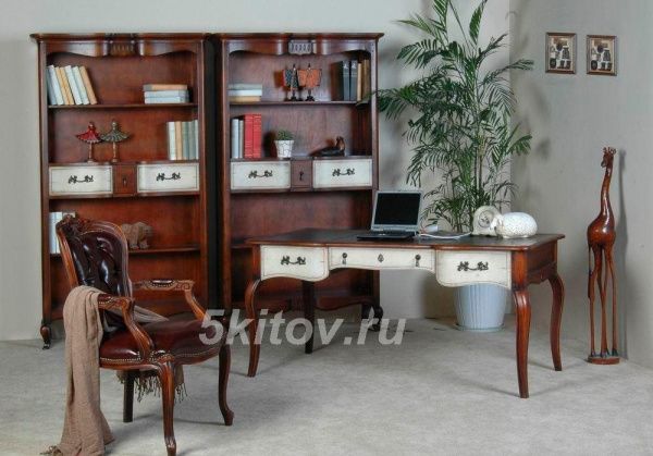 Шкаф книжный узкий DF892L Кантри, орех в Москве купить в интернет магазине - 5 Китов