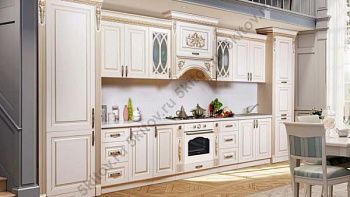 Кухня Ариана 4,8 СК, беж с золотом в Москве купить в интернет магазине - 5 Китов