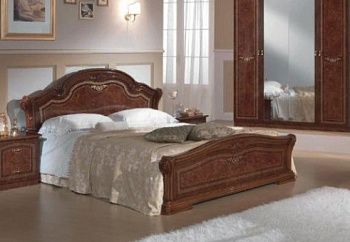 Кровать 1,6м Ирина орех глянец