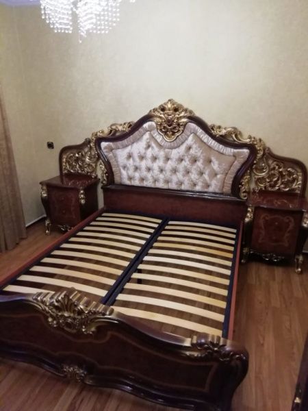 Комплект спальни Джоконда Диа, орех глянец (кровать 1,6м или 1,8м, 2тумбы, туалетный стол с зеркалом, шкаф 4 двери) в Москве купить в интернет магазине - 5 Китов