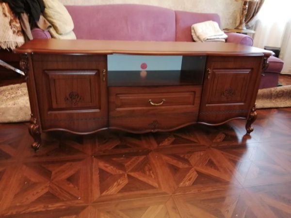 Комплект гостиной Аллегро (витрина левая/правая, тумба тв), орех в Москве купить в интернет магазине - 5 Китов