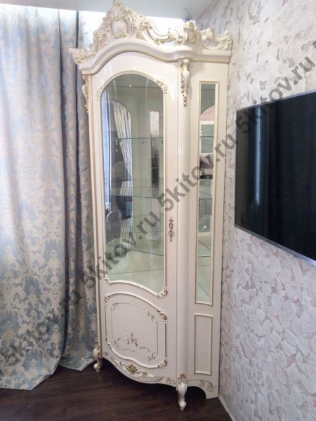 Витрина угловая Элиза 14, беж в Москве купить в интернет магазине - 5 Китов