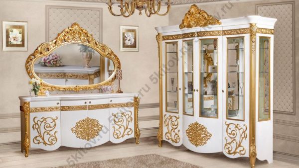 Зеркало для буфета Маркиза СК, белое в Москве купить в интернет магазине - 5 Китов
