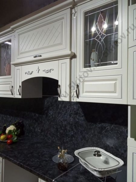 Кухня Прага серебро 3.2 СК, белая в Москве купить в интернет магазине - 5 Китов