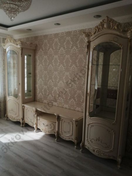 Комплект гостиной Элиза (витрина левая/правая, тумба тв), беж в Москве купить в интернет магазине - 5 Китов