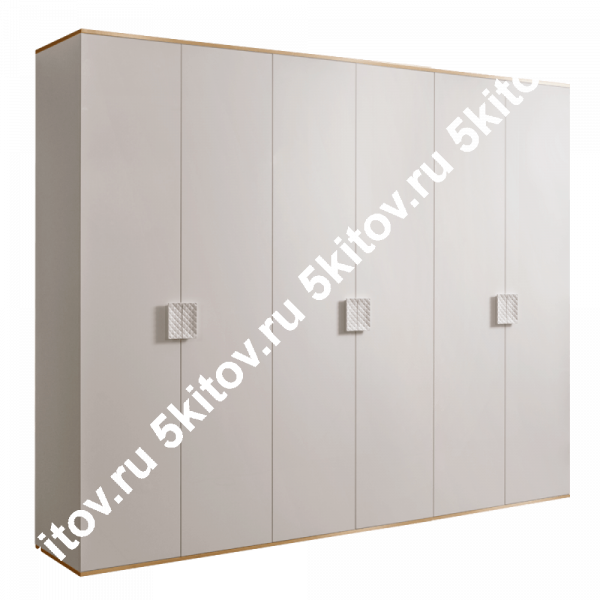 Шкаф 6-ти дверный для платья и белья Diora, слоновая кость/золото (без зеркала) в Москве купить в интернет магазине - 5 Китов
