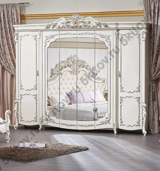 Шкаф 6 дверей Венеция Стайл (Style) АРД, крем в Москве купить в интернет магазине - 5 Китов