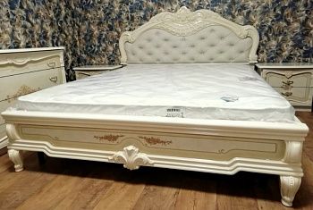 Кровать 1,6м Диана, крем глянец