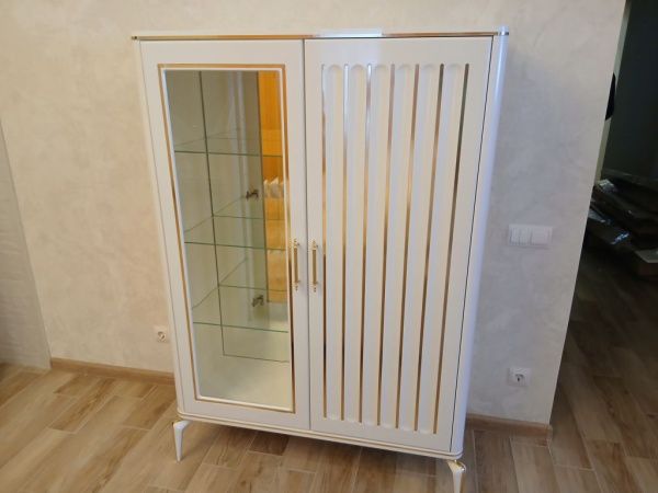 Витрина 2-х дверная Стамбул 5 белая в Москве купить в интернет магазине - 5 Китов