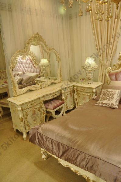 Комплект спальни София KRS (кровать 1,8м, 2 тумбы, комод высокий 5 ящиков) в Москве купить в интернет магазине - 5 Китов
