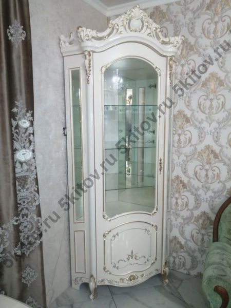 Витрина угловая Элиза 14, беж в Москве купить в интернет магазине - 5 Китов