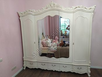 Шкаф 5-ти дверный Элиза Люкс АРД, крем в Москве купить в интернет магазине - 5 Китов