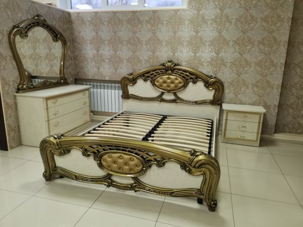 Спальня Ольга, беж золото в Москве купить в интернет магазине - 5 Китов