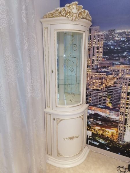 Витрина угловая Динара СК,беж в Москве купить в интернет магазине - 5 Китов