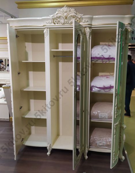 Шкаф 3 двери Венеция Классик АРД, крем в Москве купить в интернет магазине - 5 Китов