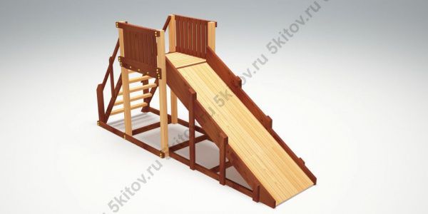 Зимняя деревянная игровая горка Савушка "Зима-2" в Москве купить в интернет магазине - 5 Китов