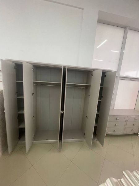 Шкаф 6-ти дверный Мария АРД, платина серая в Москве купить в интернет магазине - 5 Китов