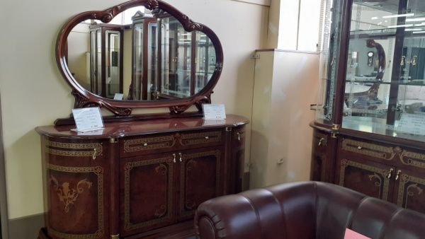 Зеркало в раме Роза - Талия, орех глянец в Москве купить в интернет магазине - 5 Китов