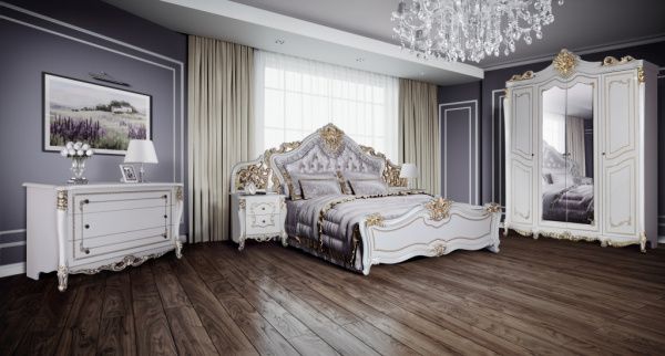 Кровать 1,8м Джоконда Диа, крем глянец в Москве купить в интернет магазине - 5 Китов