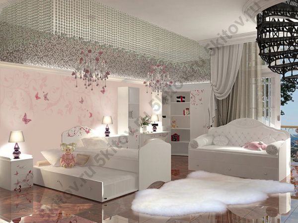 Кровать-диван Princess, белая,стразы в Москве купить в интернет магазине - 5 Китов