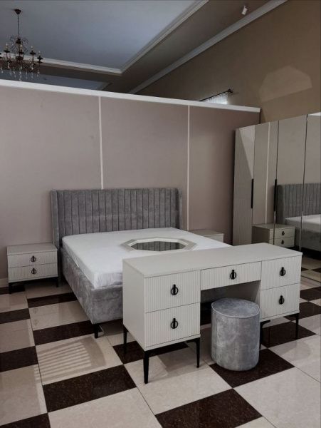 Кровать двухспальная 180*200 Аврора серая в Москве купить в интернет магазине - 5 Китов