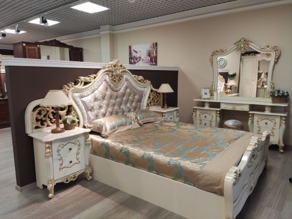 Кровать 1,6м Джоконда Диа, крем глянец в Москве купить в интернет магазине - 5 Китов