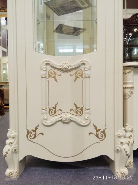 Комплект гостиной Рафаэлла (витрина однодверная 2шт., тумба тв), слоновая кость в Москве купить в интернет магазине - 5 Китов
